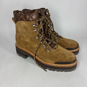 Marc Fisher Boots Womens 6.5 Brown Suede Outdoors Party Holiday Vacation Snow